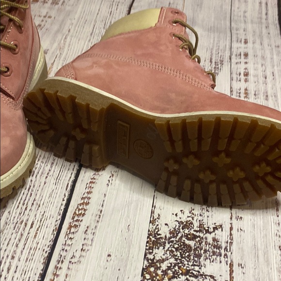 Timberland Pink leather combat boots Size 6 - Picture 5 of 16